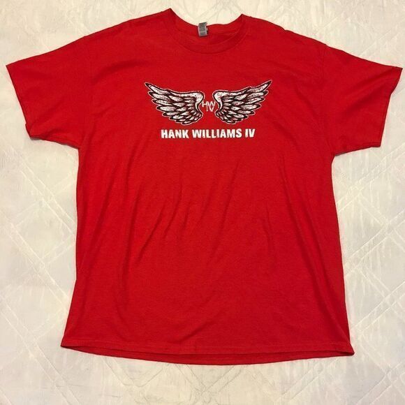 Hank‎ Williams IV Ghost red T shirt XL - Picture 1 of 5